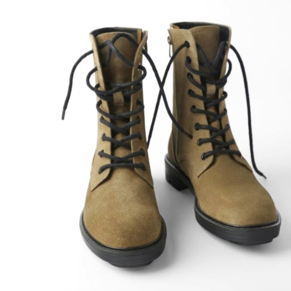 Zara SUEDE Leather Boots - Picture 4 of 5